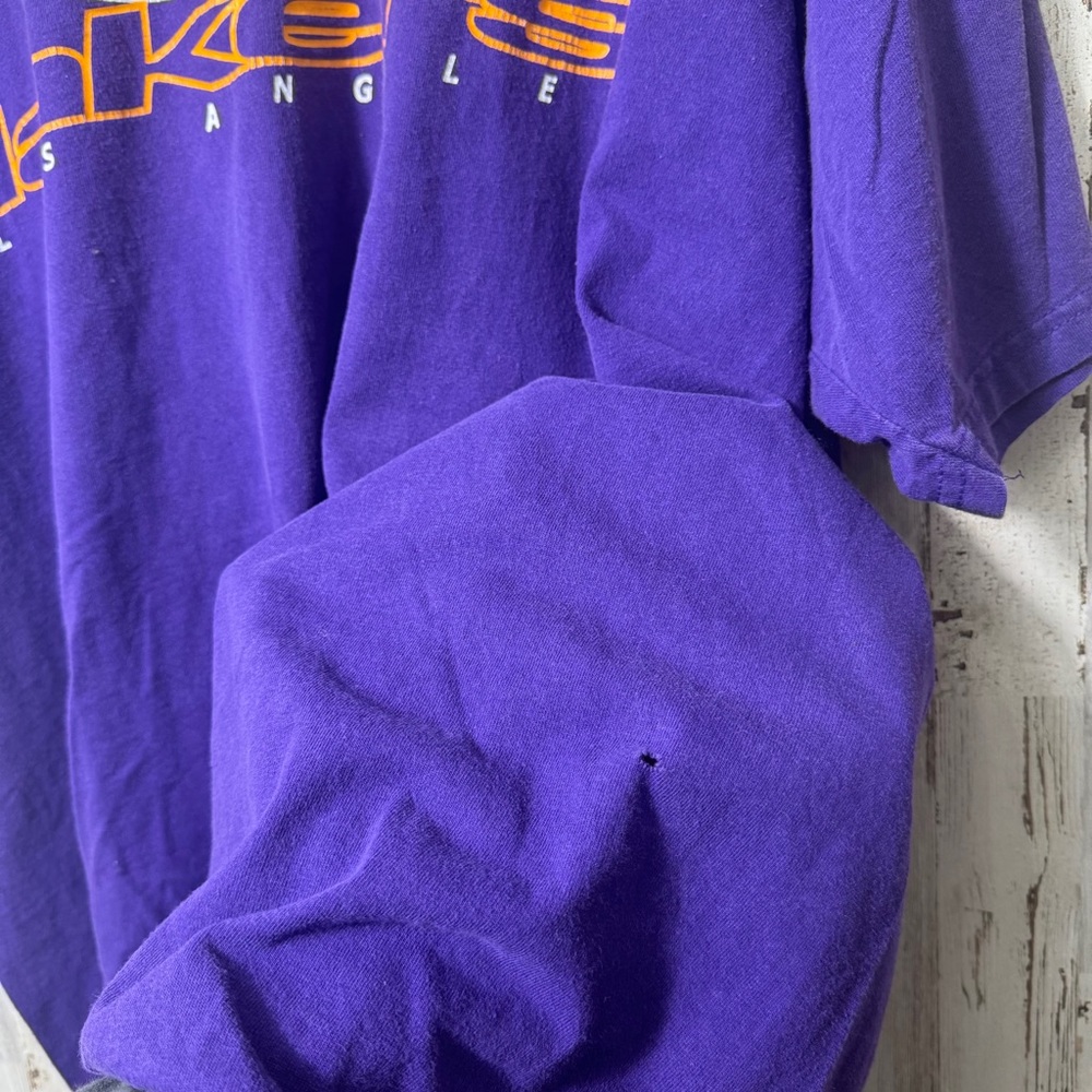 Vintage Y2k Los Angeles Lakers O'Neil #34 Purple T Shirt Mens Size XXL - Picture 5 of 5